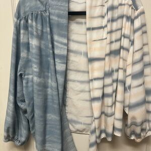 Surf Gypsy Blue and White Cardigan